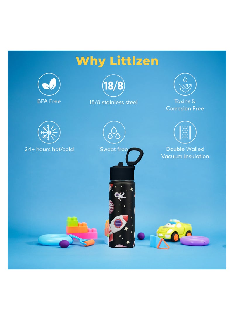 S2C Kids Water Bottle with Straw Lid – 550ml Stainless Steel, Double Wall Insulated, BPA-Free, Leak-Proof Bottle for School & Toddlers - Image 4