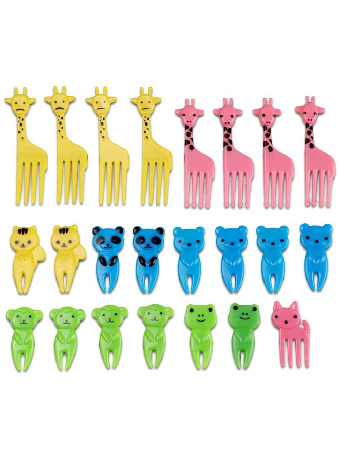 Japanese Cartoon Fruit Fork Cute Animal Fruit Fork Children Baby Special Fruit Sign Wholesale-Color:duck Frog 8pc Fruit Fork Opp Pack  - Image 5