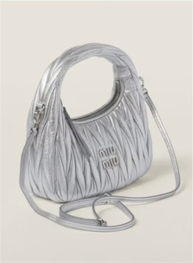 Miu Miu MIU MIU Wander quilted nappa leather hobo Crossbody Shoulder Bag
