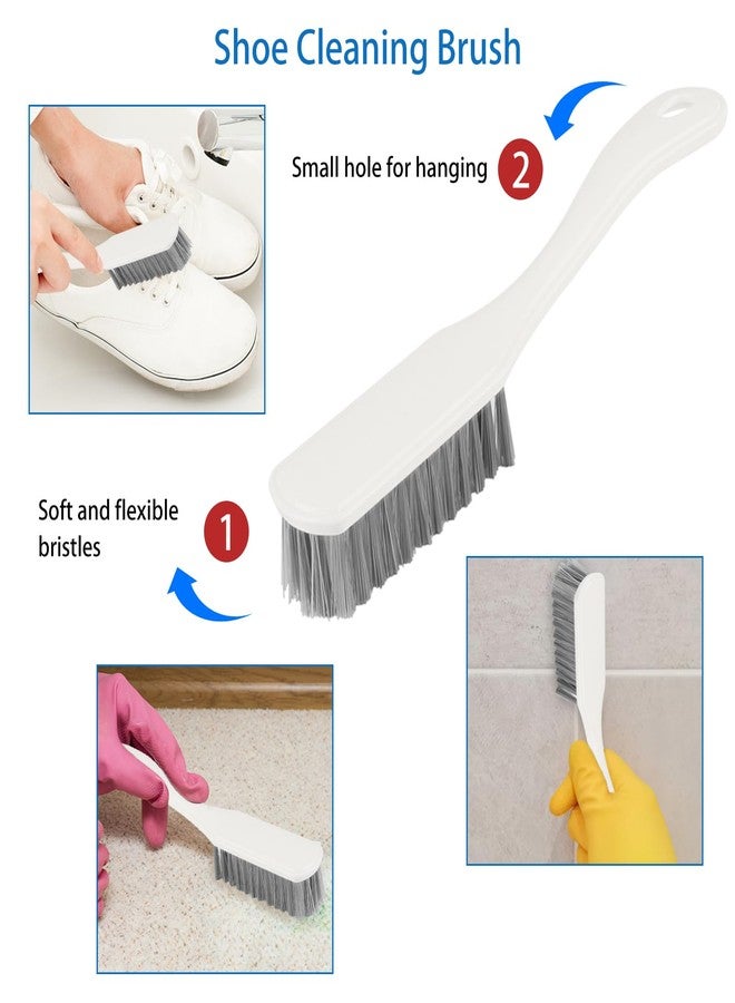 Runloon 6 Pack Multipurpose Household Cleaning Set, Deep Cleaning Brush Set with Grips - Dish, Scrub, Bottle, Shoe, Groove Gap, Keyboard Brush for Kitchen, Bathroom (B) - Image 4