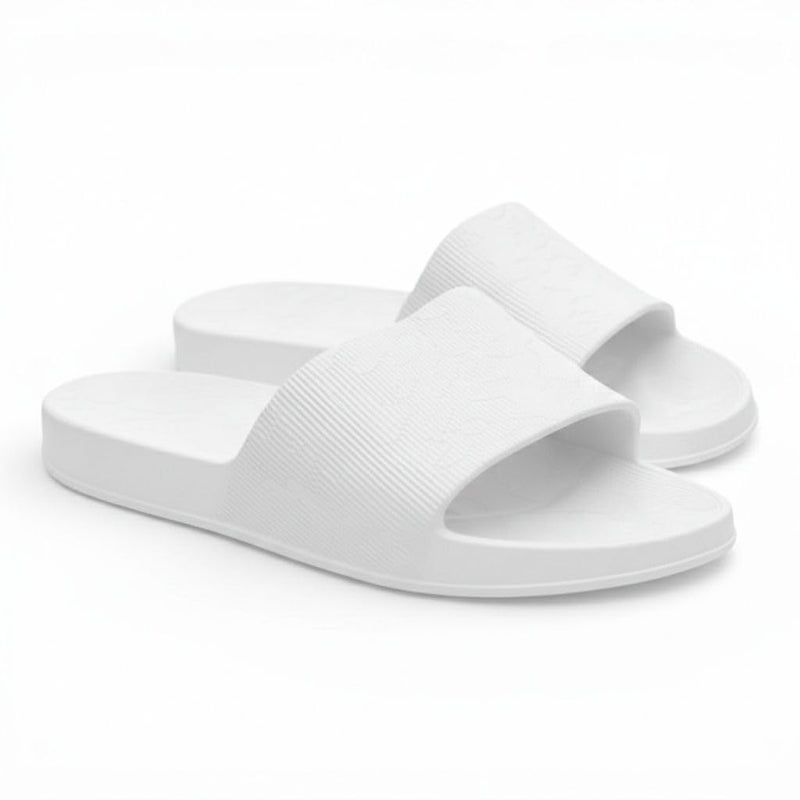 White Medical Slippers - Map Design - Comfortable Design - Lightweight Sole - Waterproof Rubber Material - Slippers for Men, Youth, Kids - Perfect for Home, Beach, Street 45-44 - Image 4