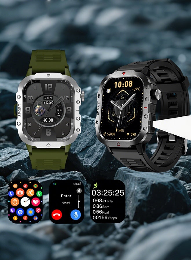 LAXASFIT Smart Watch For Men,Outdoor Adventure Smartwatch with Flashlight,Business Smartwatch,Waterproof watch, Bluetooth Calling,Heart Rate Monitoring - Image 4