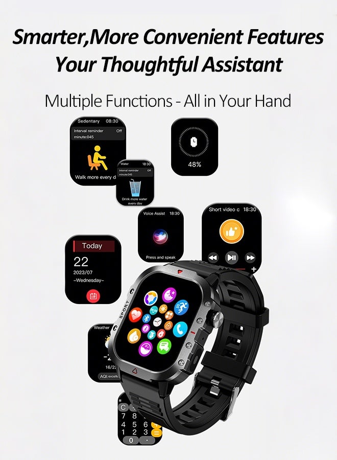 LAXASFIT Smart Watch For Men,Outdoor Adventure Smartwatch with Flashlight,Business Smartwatch,Waterproof watch, Bluetooth Calling,Heart Rate Monitoring - Image 5