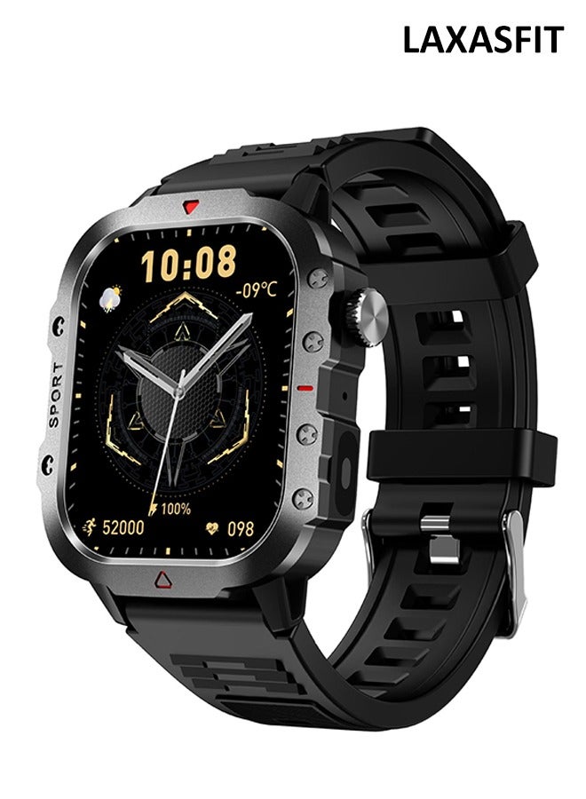 LAXASFIT Smart Watch For Men,Outdoor Adventure Smartwatch with Flashlight,Business Smartwatch,Waterproof watch, Bluetooth Calling,Heart Rate Monitoring - Image 1