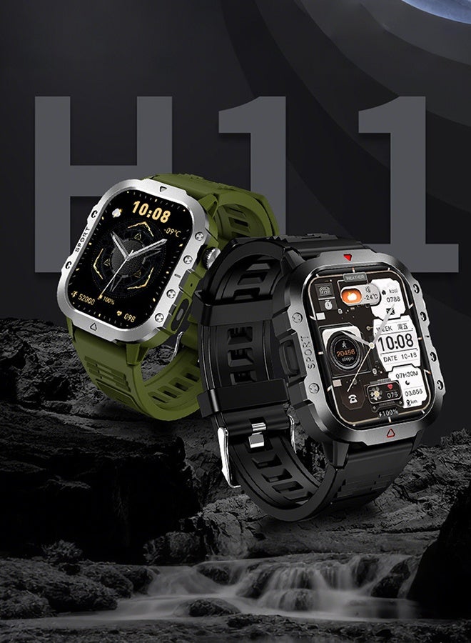 LAXASFIT Smart Watch For Men,Outdoor Adventure Smartwatch with Flashlight,Business Smartwatch,Waterproof watch, Bluetooth Calling,Heart Rate Monitoring - Image 3