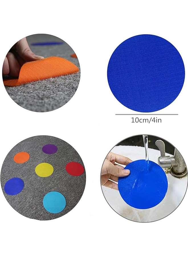 إيروريكس 30 قطعة من علامات تحديد السجاد لأرضية الفصول الدراسية، 6 ألوان من النقاط الأرضية للديكور، معلمي المدارس الابتدائية، طلاب رياض الأطفال، اليوغا أثناء الوقوف - Image 4