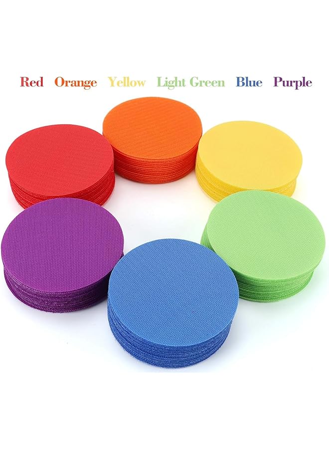 إيروريكس 30 قطعة من علامات تحديد السجاد لأرضية الفصول الدراسية، 6 ألوان من النقاط الأرضية للديكور، معلمي المدارس الابتدائية، طلاب رياض الأطفال، اليوغا أثناء الوقوف - Image 2