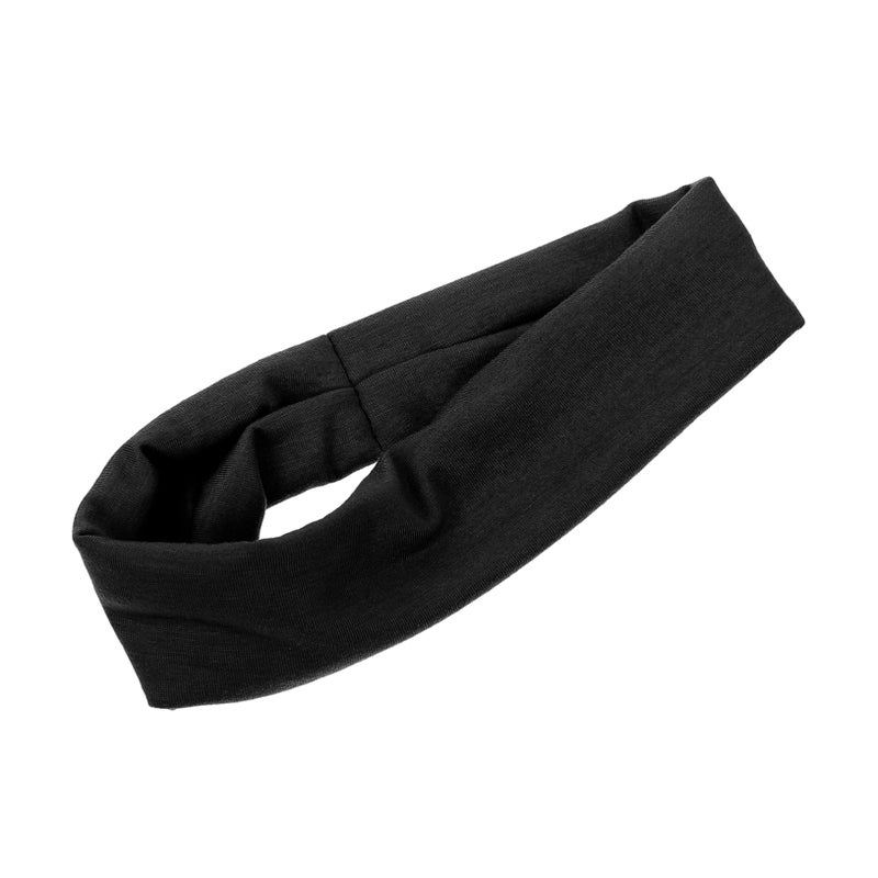 Black Printed Yoga Headwrap Elastic Sports Headband Sweat Absorbing Hairband For Men - Image 2