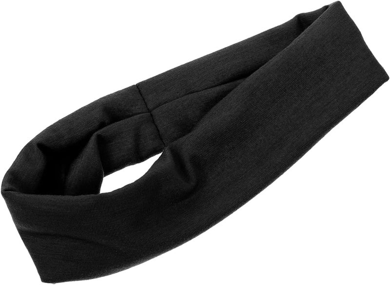 Black Printed Yoga Headwrap Elastic Sports Headband Sweat Absorbing Hairband For Men - Image 1