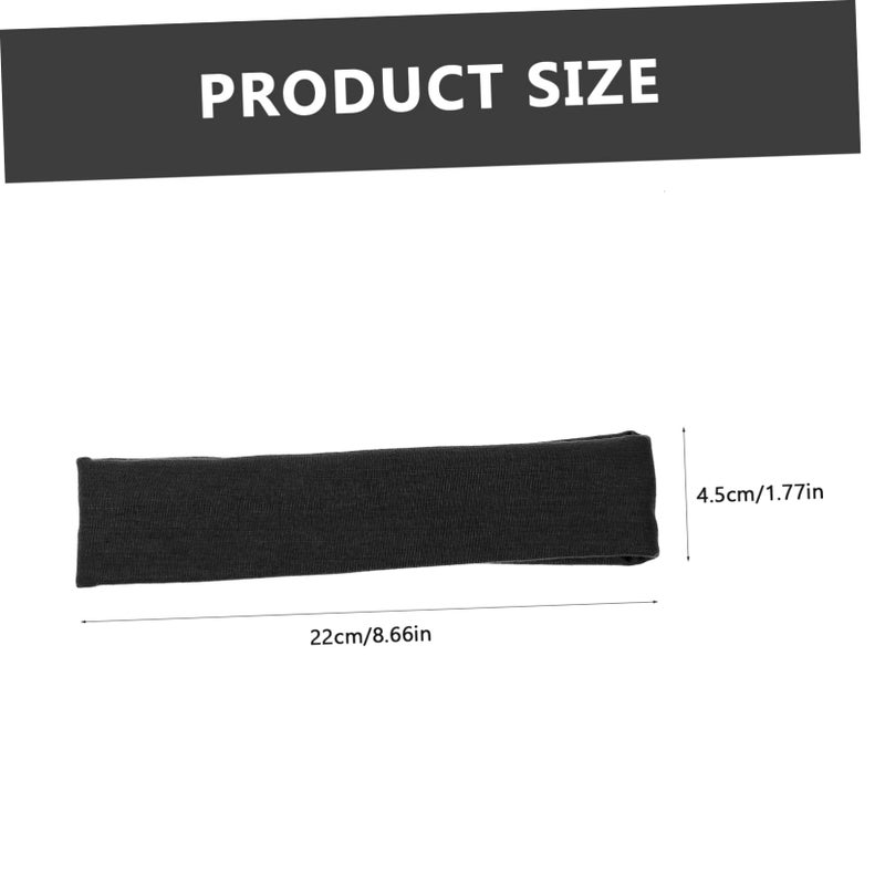 Black Printed Yoga Headwrap Elastic Sports Headband Sweat Absorbing Hairband For Men - Image 3