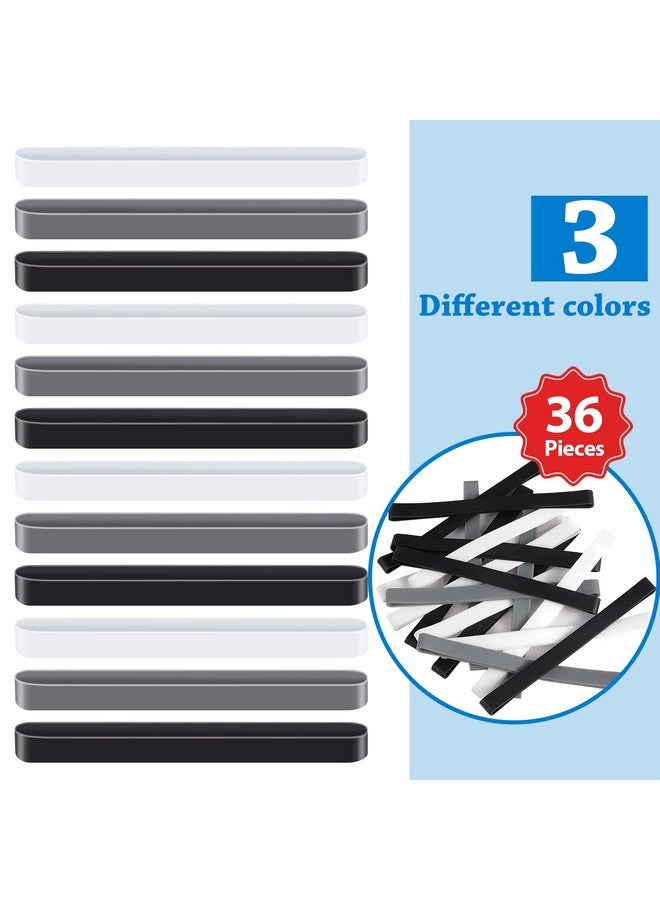 Fabbay 36 Pieces 5.5 Inch Silicone Rubber Bands Elastic Book Rubber Bands Stretchy Silicone Bands Strap Rubber Wrapping Bands For Notebook, Art, Crab Traps, Exercise, Cooking(Black, White, Gray) - Image 3
