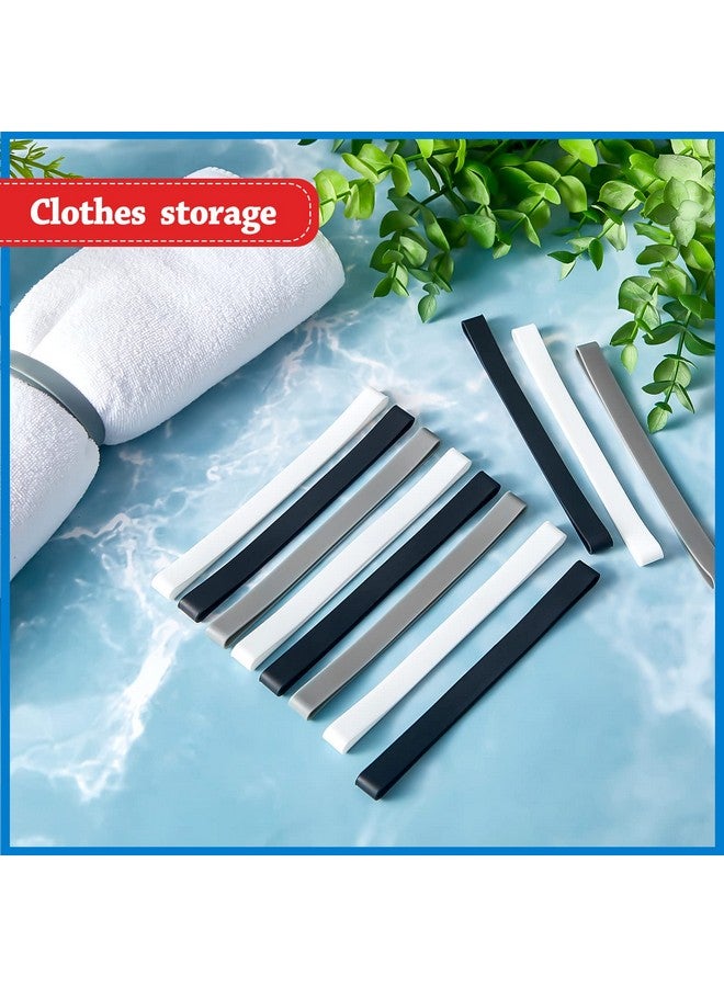 Fabbay 36 Pieces 5.5 Inch Silicone Rubber Bands Elastic Book Rubber Bands Stretchy Silicone Bands Strap Rubber Wrapping Bands For Notebook, Art, Crab Traps, Exercise, Cooking(Black, White, Gray) - Image 4