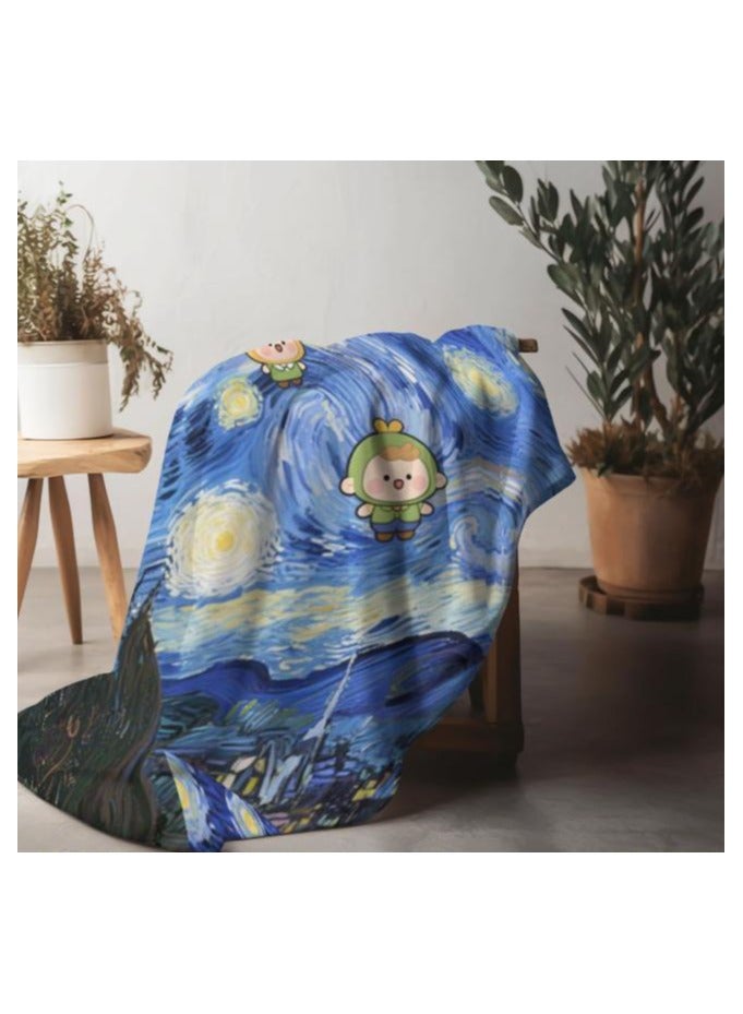 general Flannel thin blanket (warm and comfortable, suitable for sleep, gaming, dust removal and sandproof) 150cm*200cm - 1002 - Image 5