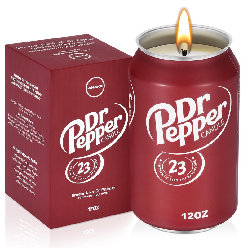 Doctor Pepper Candle Smells Like The Real Soda Cute Candles for Cool Gifts Funny Candles for Any Occasion Cute Things for Aesthetic Room Decor Cool Candle for Cool Things