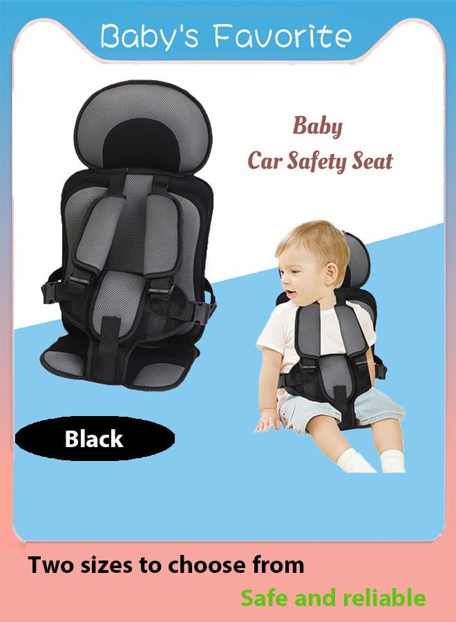 Baby stroller cushion, adjustable stroller cushion, high chair children's stroller cushion, foldable protection, travel accessories, suitable for children aged 0-8 (black)  - Image 1