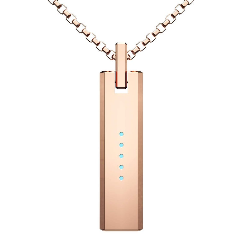 MIJOBS Necklace Compatible with Fitbit Flex 2 Band Stainless Steel Pendant Metal Jewelry Accessory for Girl Women Men - Image 1
