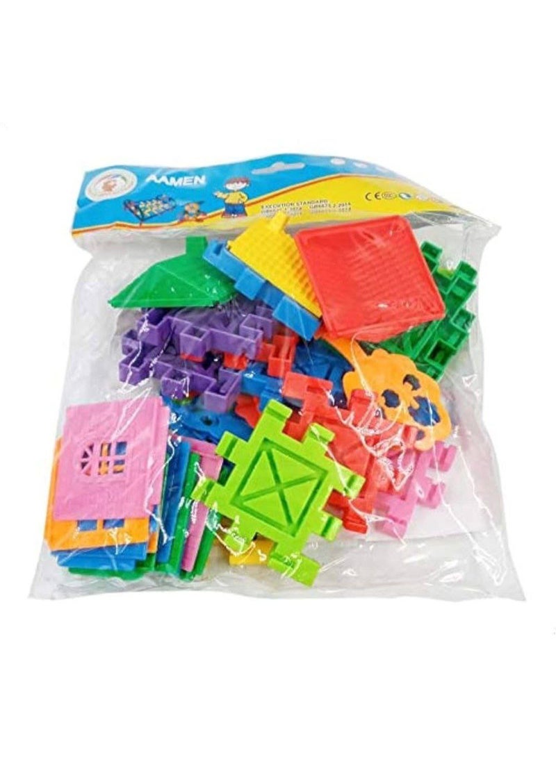 AAMEN House-Shape Assembly Toy for Kids - Multi Color - Image 1