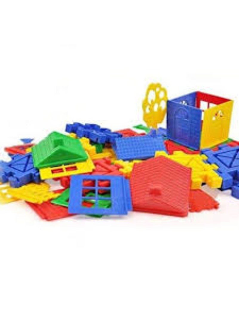 AAMEN House-Shape Assembly Toy for Kids - Multi Color - Image 2