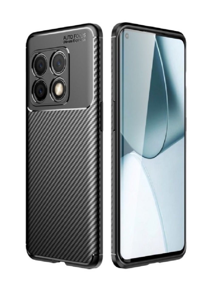 Cover OnePlus 10 Pro 5G  , - Protection Brushed Carbon Fiber Cover Shockproof - With Protection For Camera Slip-Resistant - Black  - Image 1