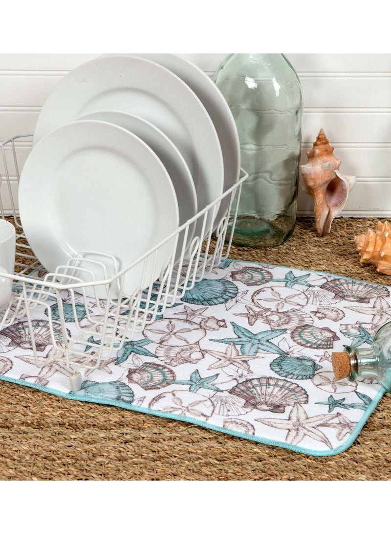 Dish Drying Mat, Cup Drying Mat, Super Absorbent Microfiber Dish Drying Mat, Kitchen Utensil Drying Mat, Size 40 * 50cm, Random Colors and Drawings - Image 3