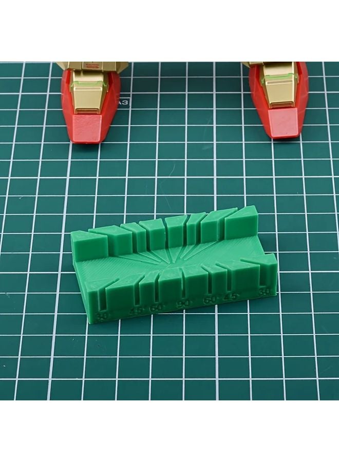Green Angle Cutting Guide With Markings For 30 45 And 90 Degree Cuts - Image 1