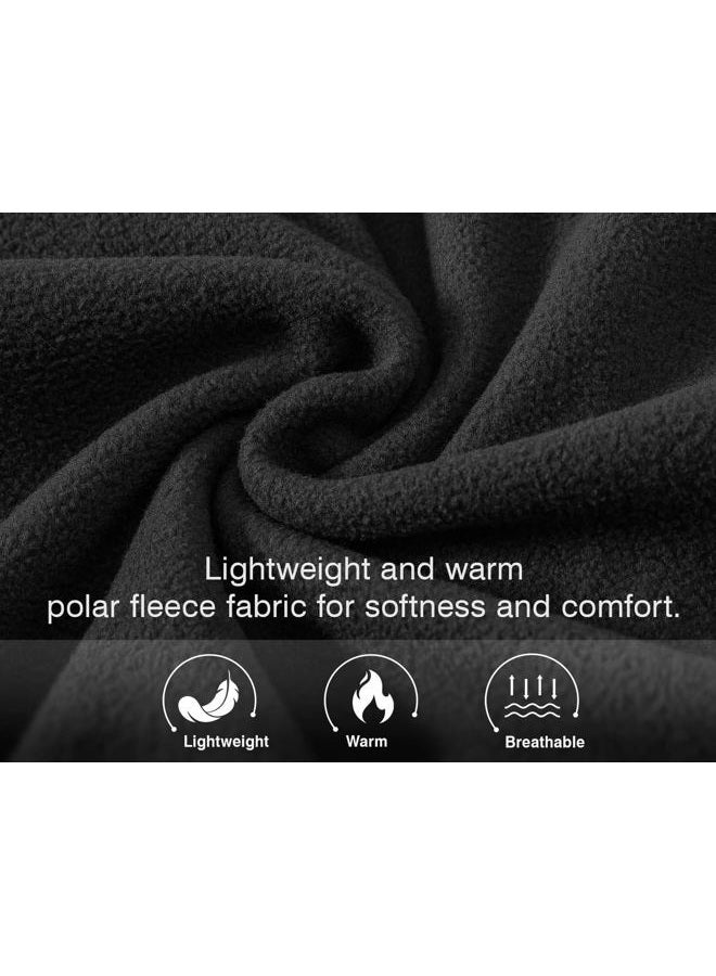 Rdruko Men's Fleece Jackets Full Zip Lightweight Outdoor Hiking Jackets Winter Coats(Black, US L) - Image 4