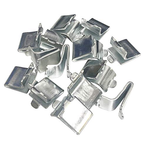 Bueyfolt Adjustable Steel Pilaster Shelf Support Clips -20 Pieces - Image 1