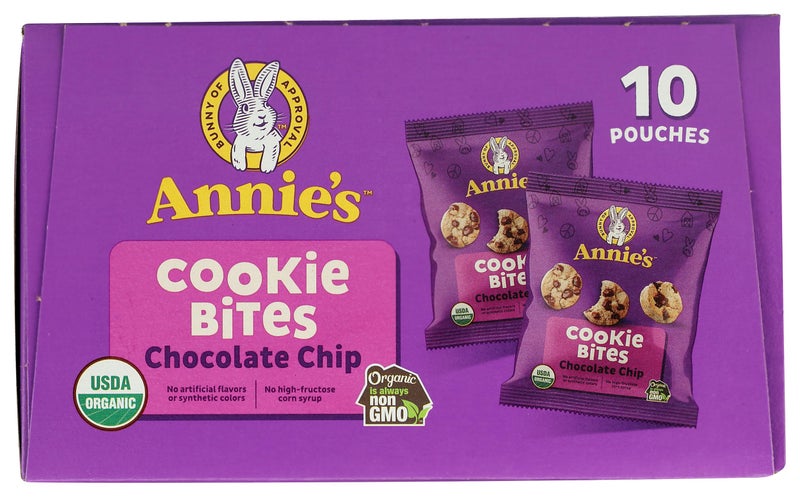 Annie's Organic Chocolate Chip Cookie Bites, 10 Pouches, 10.5 oz - Image 4