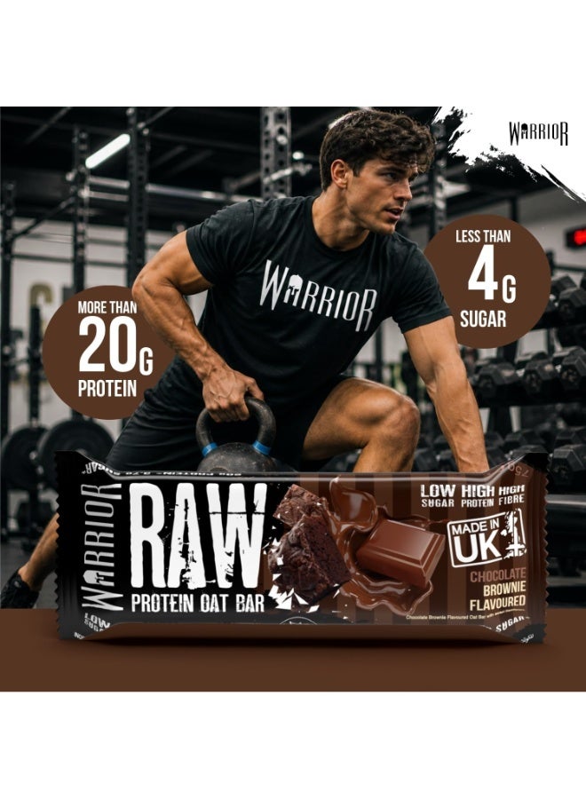 Warrior Raw Protein Flapjack Chocolate Brownie 12 x 75g - Image 4