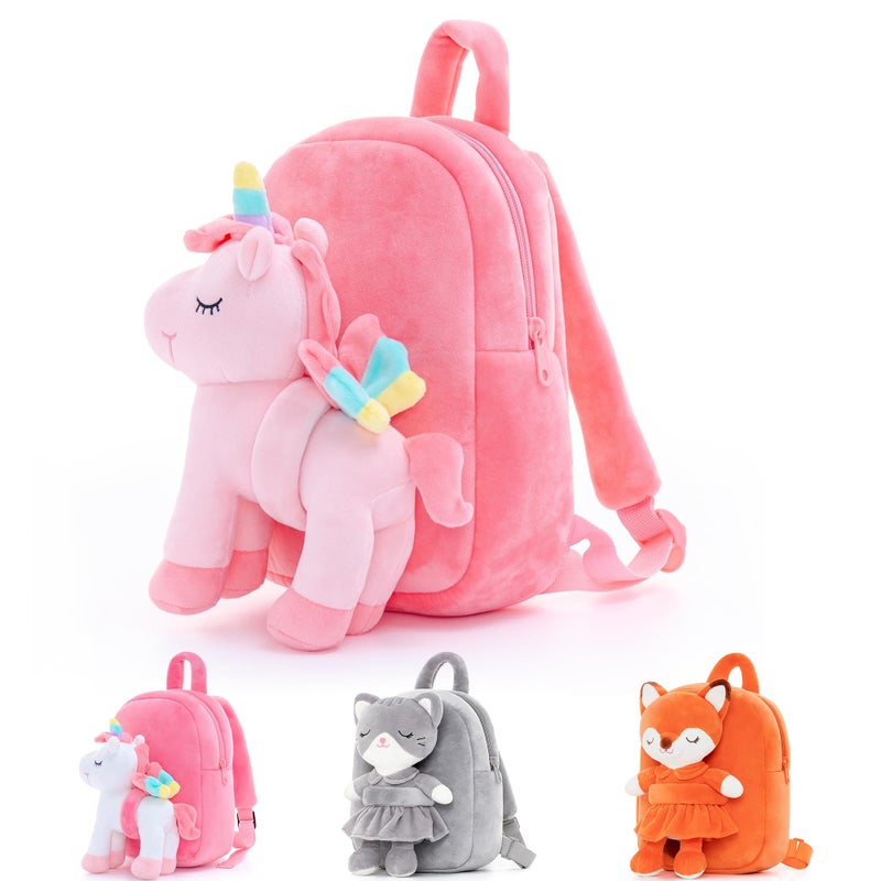 Lazada Unicorn Kids Backpack Stuffed Toy Toddler Backpacks Plush Backpack Pink 95 - Image 2