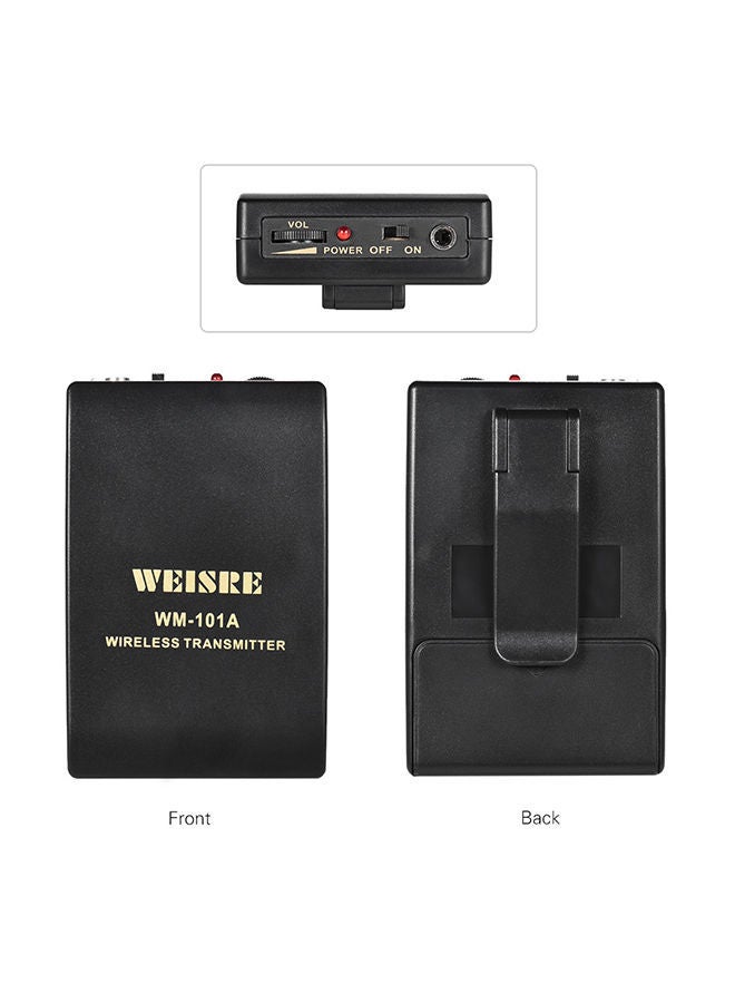 NIBEMINENT Portable FM Wireless Microphone System Voice Amplifier I2999 Black - Image 2