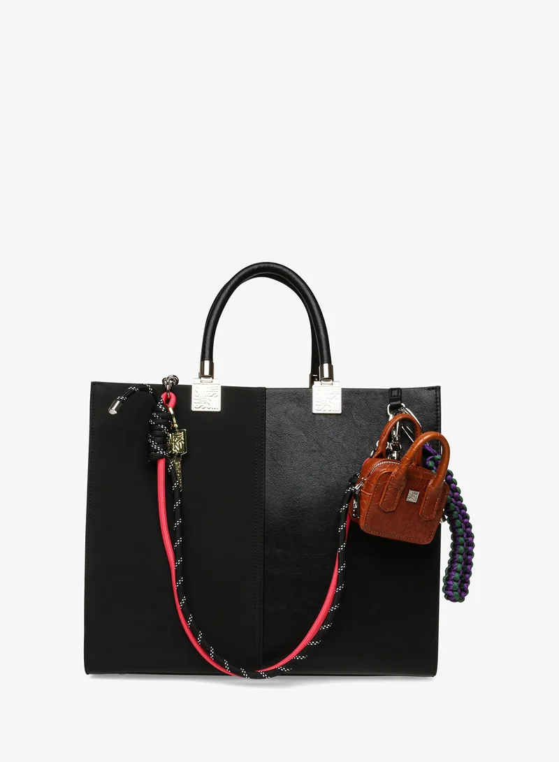 STEVE MADDEN Steve madden bchloey women's black multicolor tote bag