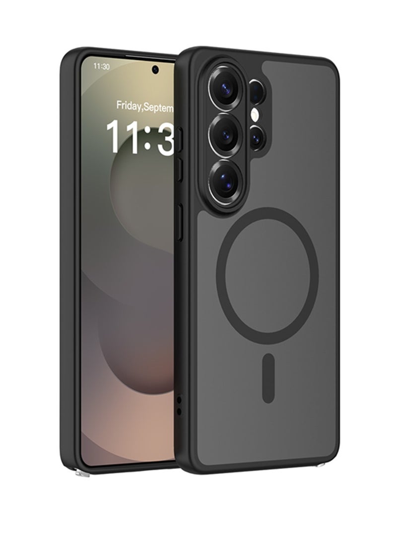 Adando Strong Magnetic Case for Samsung Galaxy S26 Ultra 5G, Compatible with Magsafe, Slim Translucent Matte Mil-Grade Drop Protection Rugged Magnetic Case (Black, Galaxy S26 Ultra 5G) - Image 1