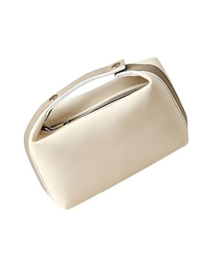 Makeup Bag Travel Toiletry Bag, Small Cosmetic Bag Portable Travel Makeup Bag with Handle, Fashion Canvas Makeup Organizer Bag Water Resistant for Women and Girls - Image 1