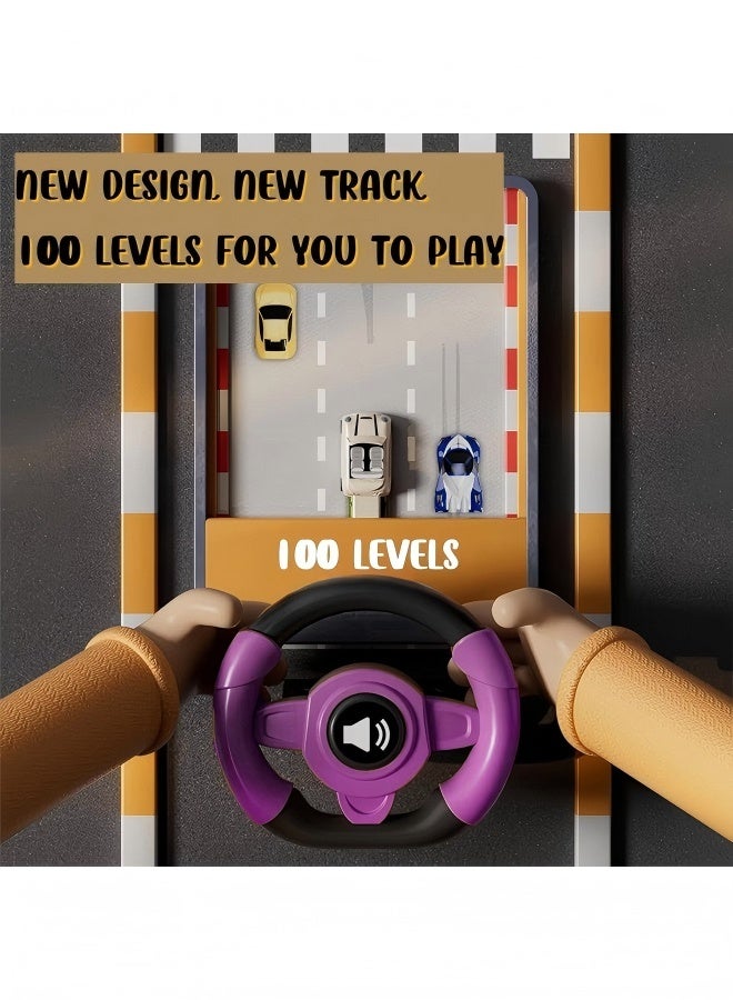 Simulated Racing Toy Steering Wheel Toy Interesting Racing Game Toy For Kids Interactive Racing Car Simulator Toy  Simulated Driving Car Racing Games Avoid Obstacles Racing Car Cool Steering Wheel Toy With Light And Sound Effect Gifts For Kids Boys Girls  - Image 4