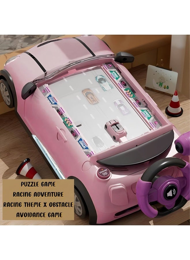 Simulated Racing Toy Steering Wheel Toy Interesting Racing Game Toy For Kids Interactive Racing Car Simulator Toy  Simulated Driving Car Racing Games Avoid Obstacles Racing Car Cool Steering Wheel Toy With Light And Sound Effect Gifts For Kids Boys Girls  - Image 5