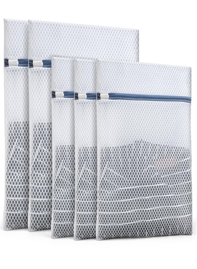 KWULP Heavy-Duty Honeycomb Mesh Laundry Bags, 5-Pack (3×12x16" + 2×16x20"), Delicates Protector for Lingerie & Baby Clothes - Image 1