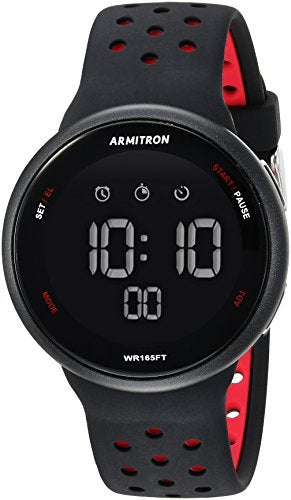 Armitron Sport Quartz Fitness Watch with Silicone Strap, Black, 22 (Model: 40/8423BRD) - Image 4