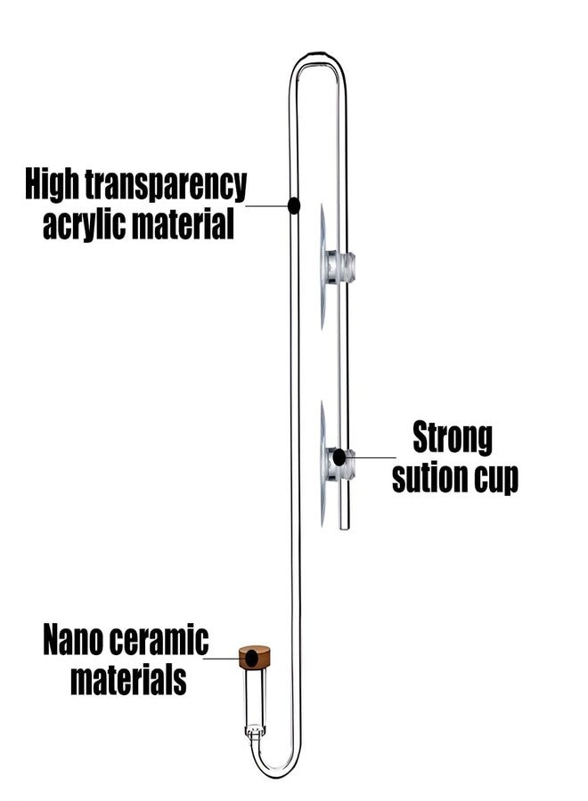 DONGKER Aquarium CO2 Diffuser,Acrylic Hanging CO2 Atomizer with Suction Cups & Bubbler Counting Function for 4mm/0.16" I.D. CO2 Tube - Image 3