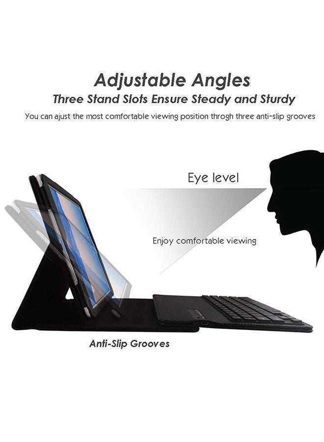 NIBEMINENT Wireless Bluetooth Keyboard Protective Case For Apple iPad 9.7 Inch Black - Image 3