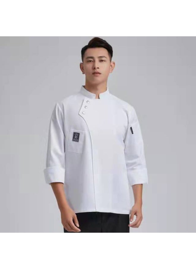 NIBEMINENT Catering Cooking Coat Shirt Restaurant Kitchen Chef T-shirt Baker Work Uniform Hotel Clothes Cook Jacket Cafe Waiter Overalls  - Image 1