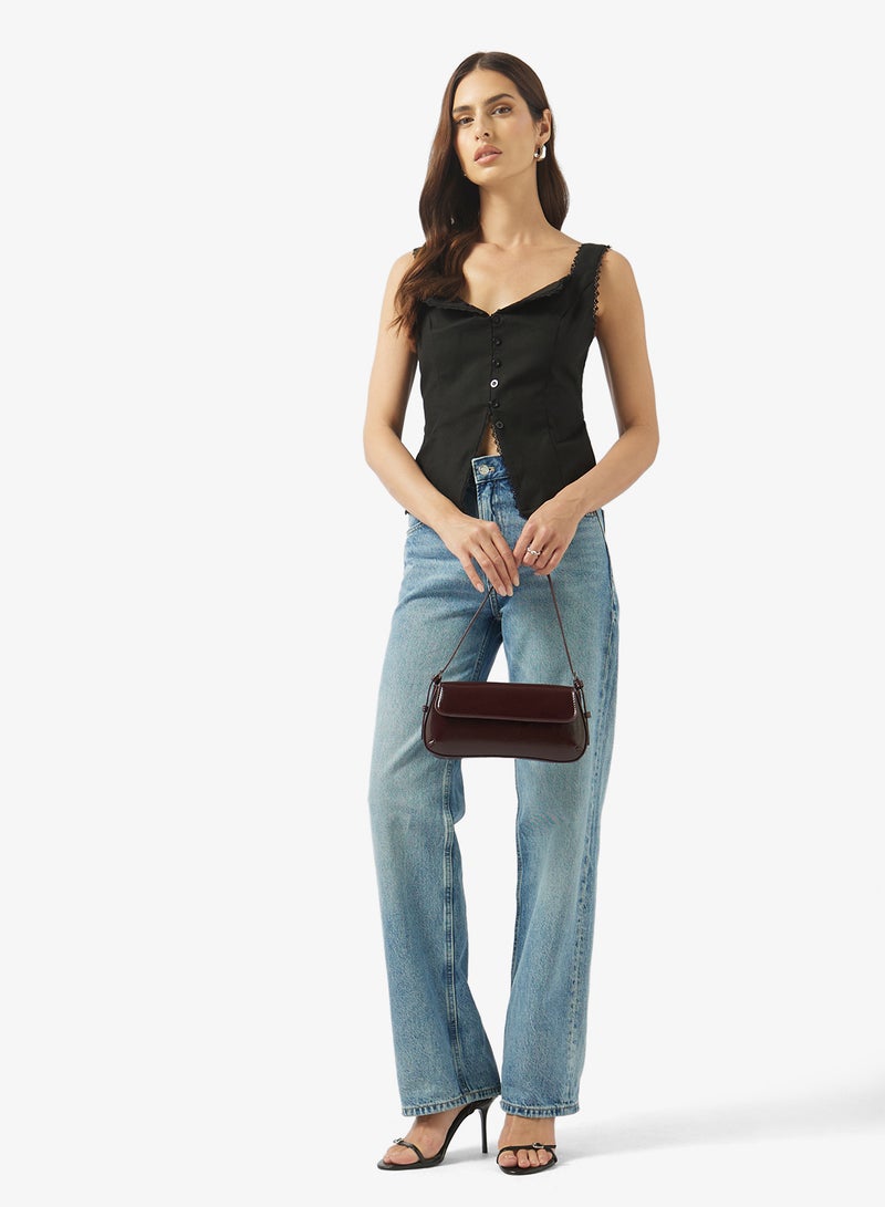 ايلا بلوزة بدون أكمام مزينة بالدانتيل - Image 4