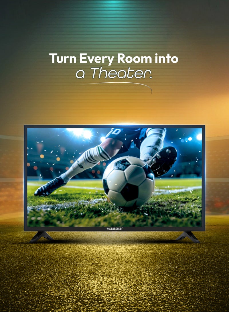 Stargold 24 Inch LED TV HD Ready, AC/DC Compatible, HDMI, VGA, USB Multimedia, Energy Saving, True Color, Dual 3W Speakers, Perfect for Home & Caravan - Image 4