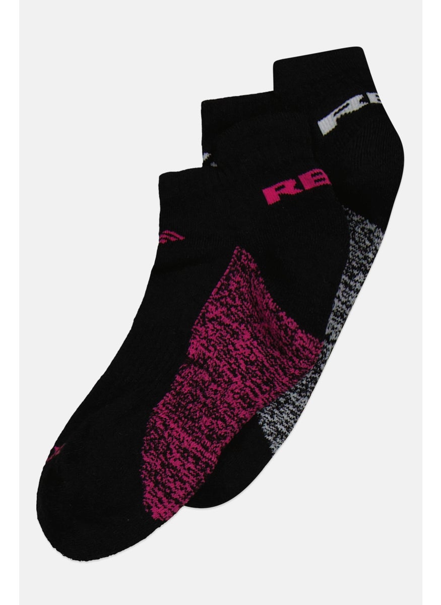 RBX - Women 10 Pair Brand Logo Ankle Socks, Black Combo - Image 1