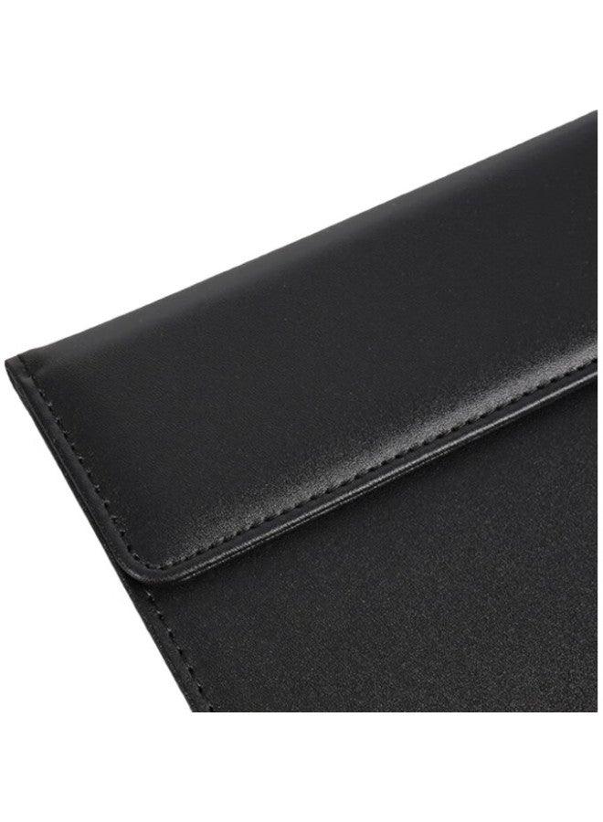 Simaa A4 Magnetic Leather Conference Board Folder, Magnetic File Folder, Business Writing Clipboard, Report Folder, Writing Pad, Office Supplies, With Pen Holder, Black - Image 2