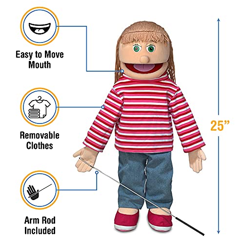 سيلي بابتس 25 "" Emily Peach Girl Full Body Ventriloquist Puppet - Image 3