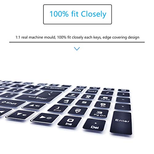 Saco Keyboard Silicone Skin Cover for Acer Predator Helios 300 15.6 inches Gaming Laptop - Black - Image 5