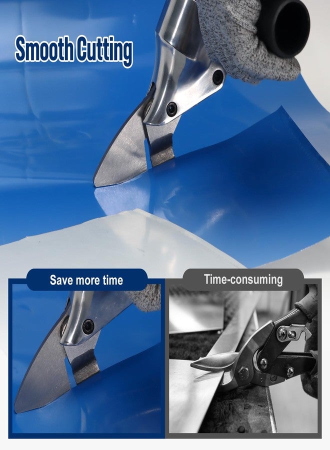 VlOXO Metal Shears Drill Attachment,Sheet Metal Cutter with 360 Degree Pivoting Handle Professional Sheet Metal Tools for Cut Steel, Sheet Metal Cutter Drill Attachment Can Curved and Straight Cutting - Image 3