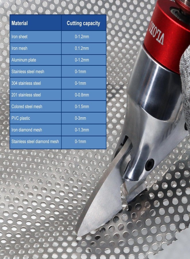 VlOXO Metal Shears Drill Attachment,Sheet Metal Cutter with 360 Degree Pivoting Handle Professional Sheet Metal Tools for Cut Steel, Sheet Metal Cutter Drill Attachment Can Curved and Straight Cutting - Image 5