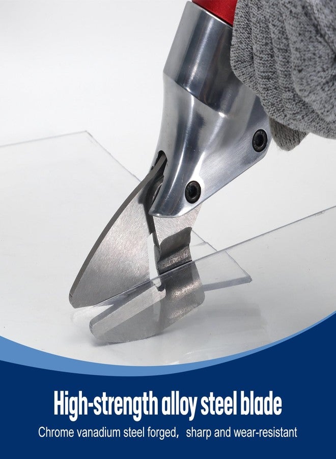 VlOXO Metal Shears Drill Attachment,Sheet Metal Cutter with 360 Degree Pivoting Handle Professional Sheet Metal Tools for Cut Steel, Sheet Metal Cutter Drill Attachment Can Curved and Straight Cutting - Image 2